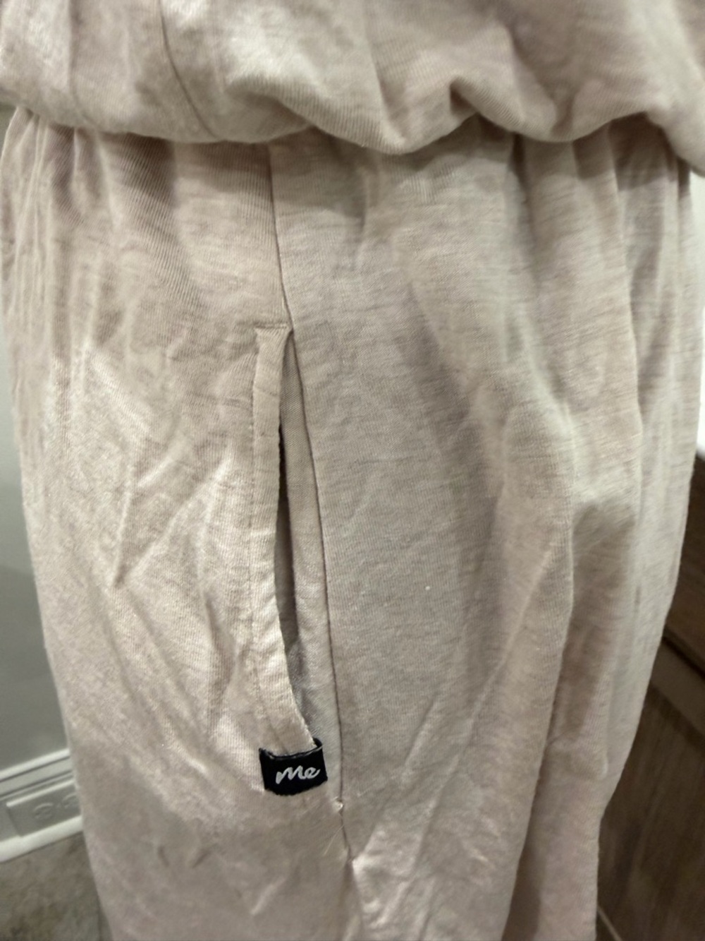 MeUndies UltraModal V-Neck Romper in Heather Oat - Picture 5 of 14